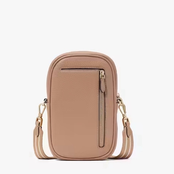 Kate Spade NWT- Rosie Faux Fur North South Zip: Light Fawn - Picture 3 of 7